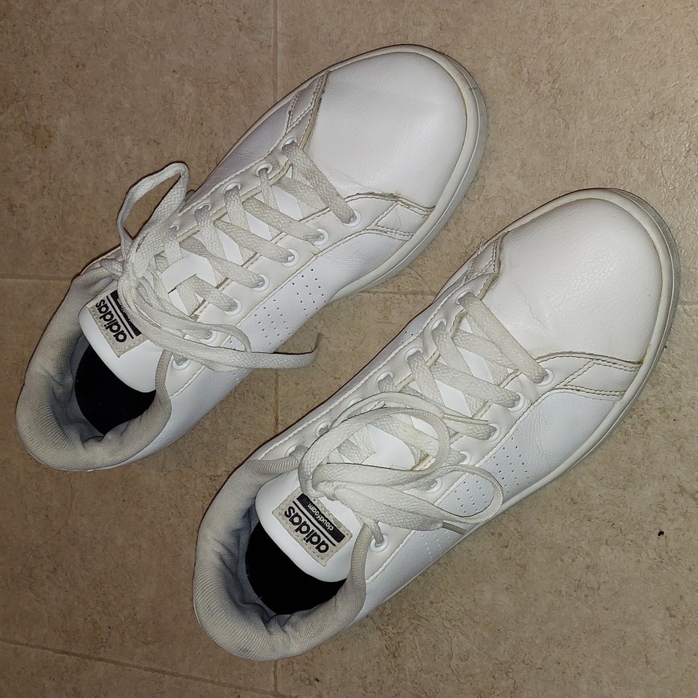 Adidas Cloud Foam White Athletic Sneakers Walking Shoes Size 11 Men's